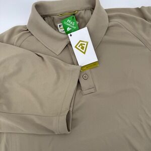 First Tactical Men's Performance Short Sleeve Polo Khaki Size L Regular NWT